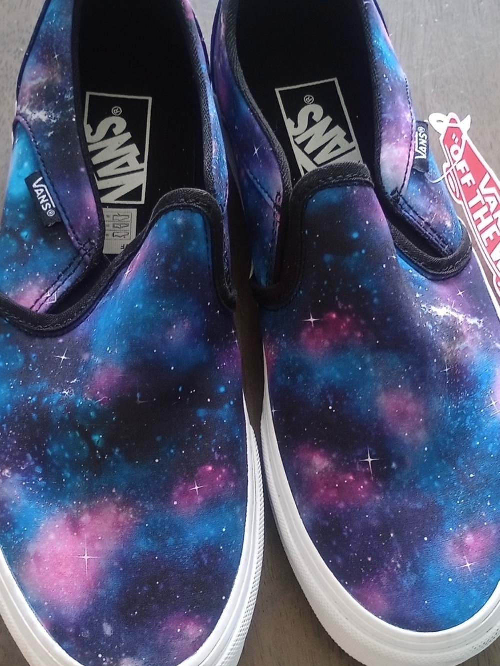 NIB Vans Asher Galaxy Slip-On Shoes - Blue/Purple